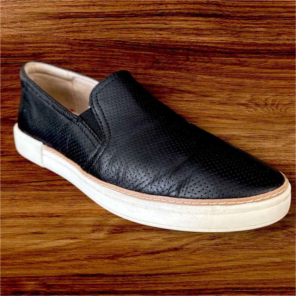 Naturalizer Marianne Leather Slip-On Shoes Black White Size 9
